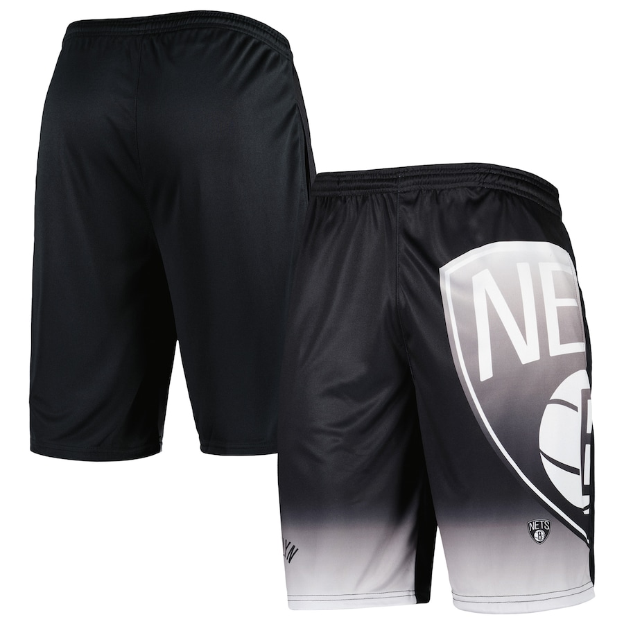 Men's Brooklyn Nets Black Graphic Shorts
