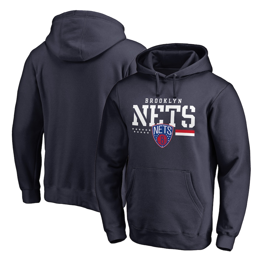Men's Brooklyn Nets Navy Hoops For Troops Pullover Hoodie