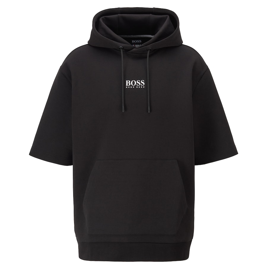 Men's Brooklyn Nets NBA x Hugo Boss Black Bounce Short Sleeve Pullover Hoodie Men's Brooklyn Nets NBA x Hugo Boss Black Bounce Short Sleeve Pullover Hoodie