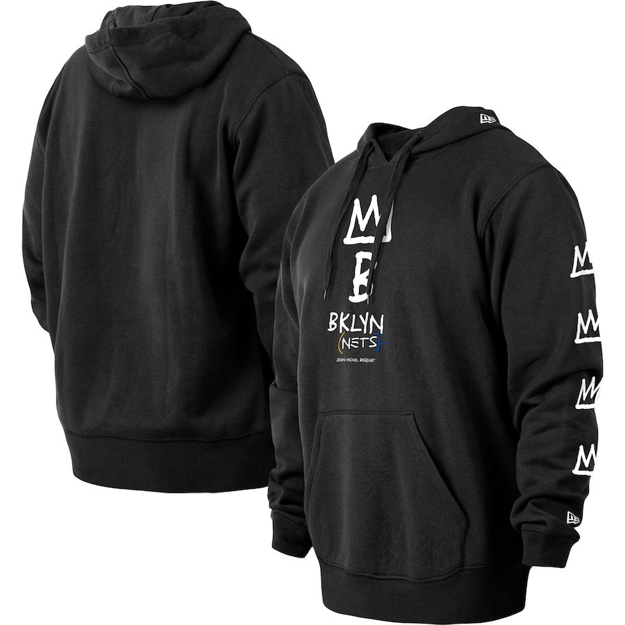 Men's Brooklyn Nets New Era Black 2022/23 City Edition Big & Tall Pullover Hoodie