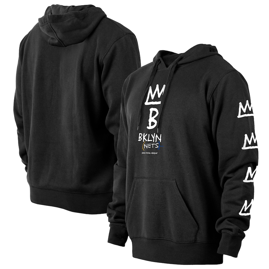 Men's Brooklyn Nets New Era Black 2022/23 City Edition Big & Tall Pullover Hoodie
