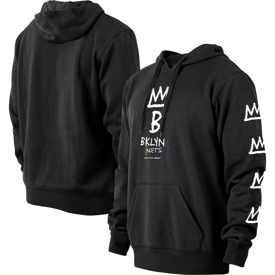 Men's Brooklyn Nets New Era Black 2022/23 City Edition Pullover Hoodie