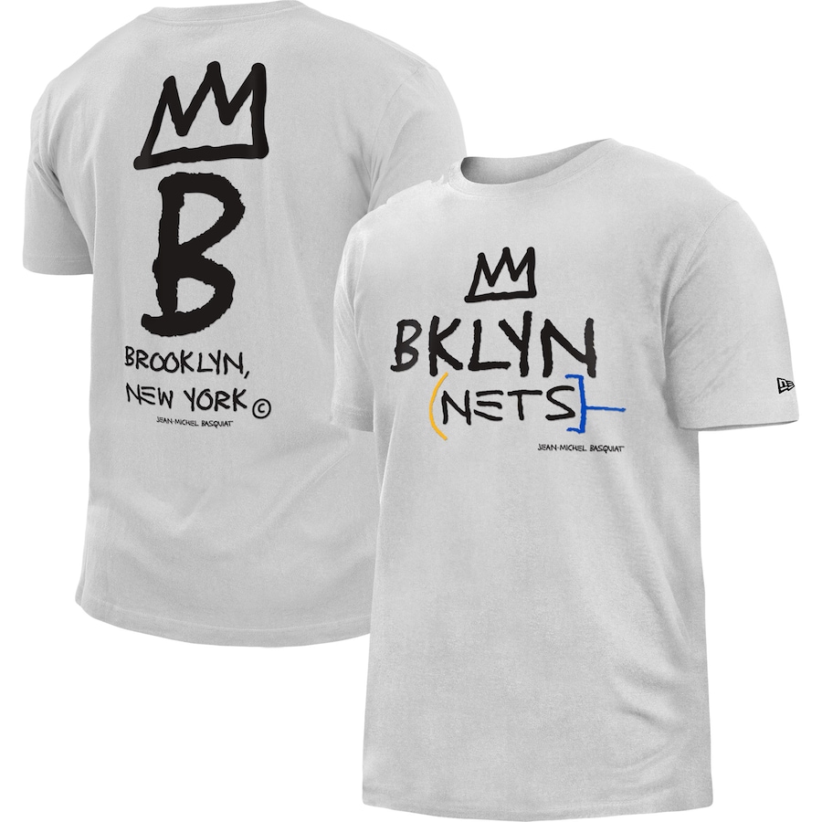 Men's Brooklyn Nets New Era White 2022/23 City Edition Brushed Jersey T-Shirt Men's Brooklyn Nets New Era White 2022/23 City Edition Brushed Jersey T-Shirt