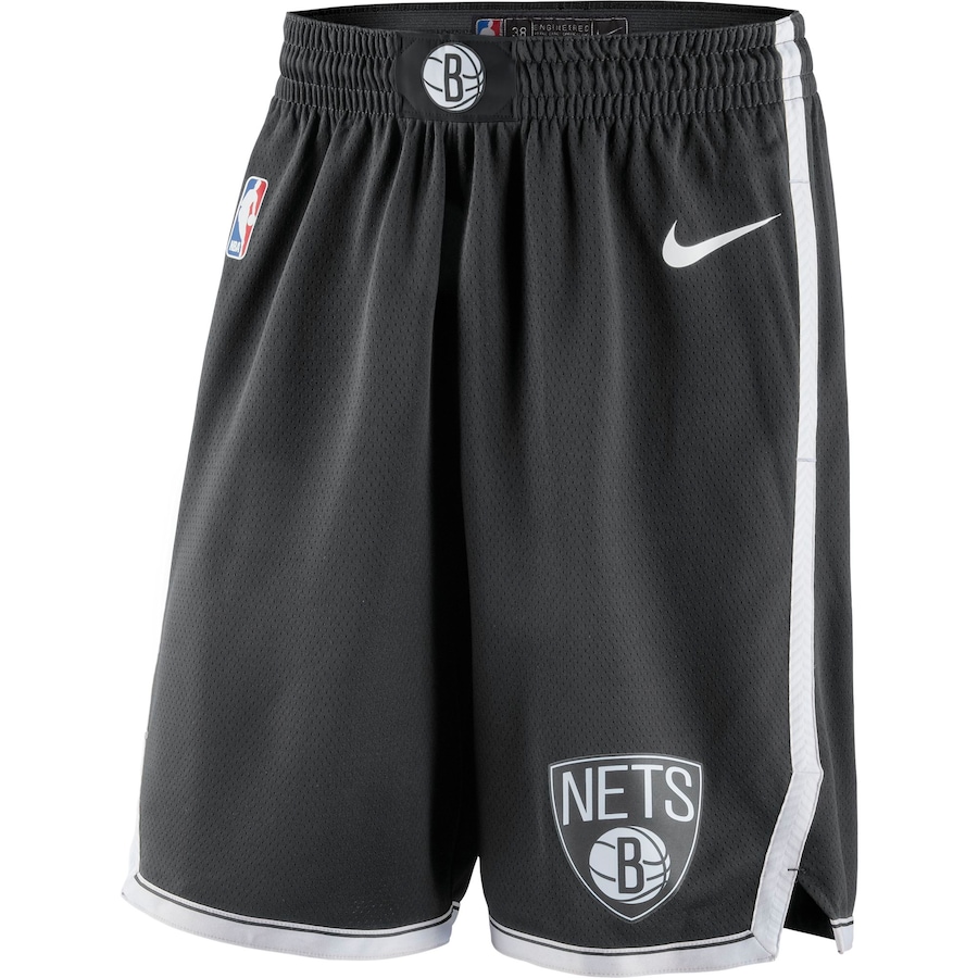 Men's Brooklyn Nets NBA Black 2019/20 Icon Edition Swingman Shorts
