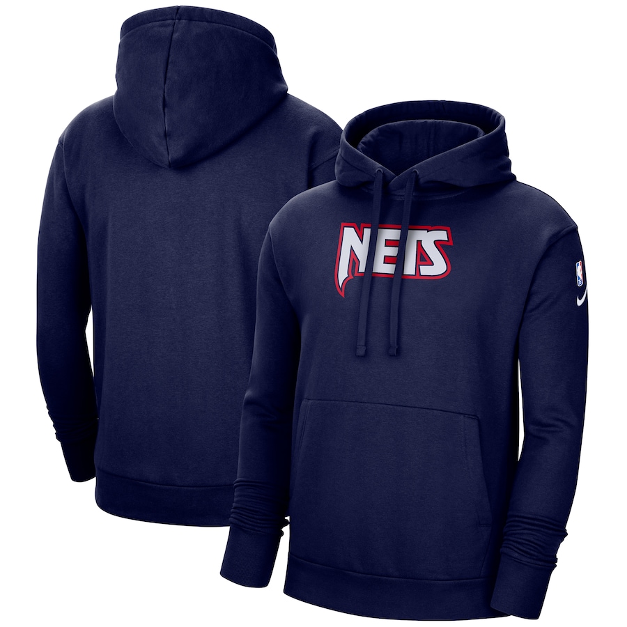 Men's Brooklyn Nets NBA Navy 2021/22 City Edition Essential Logo Pullover Hoodie