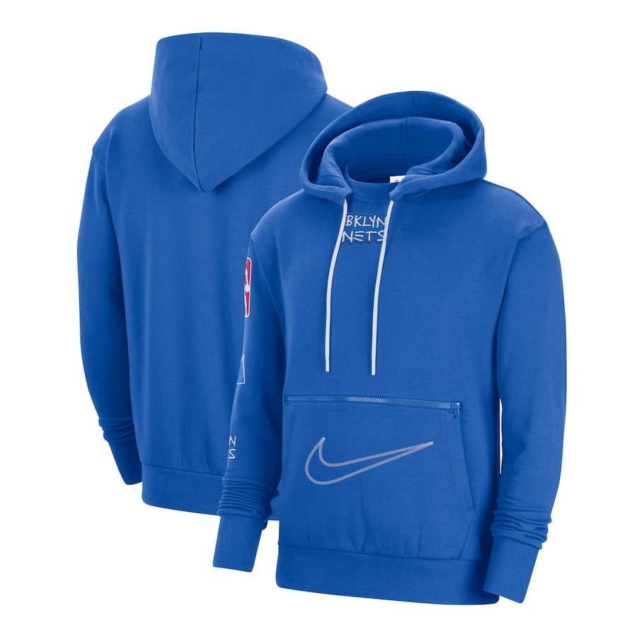 Men's Brooklyn Nets NBA Royal 2022/23 City Edition Courtside Heavyweight Fleece Pullover Hoodie