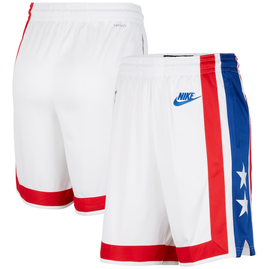 Men's Brooklyn Nets NBA White 2022/23 Classic Edition Swingman Performance Shorts