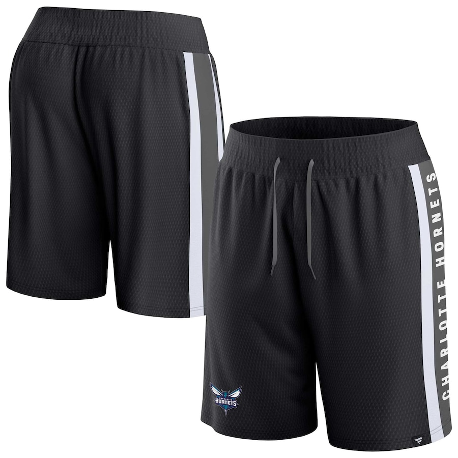 Men's Charlotte Hornets Black Referee Iconic Mesh Shorts