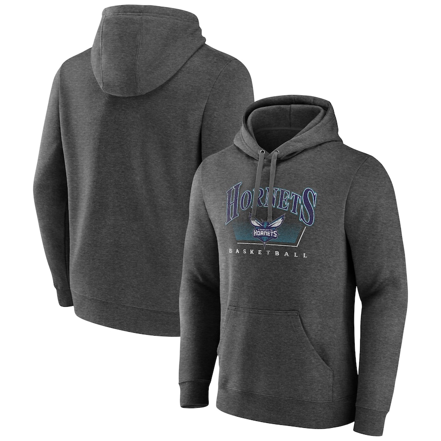 Men's Charlotte Hornets Charcoal Selection Pullover Hoodie Men's Charlotte Hornets Charcoal Selection Pullover Hoodie
