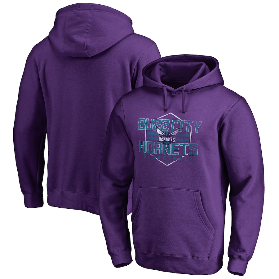 Men's Charlotte Hornets Purple Hometown Collection The Nest Pullover Hoodie Men's Charlotte Hornets Purple Hometown Collection The Nest Pullover Hoodie