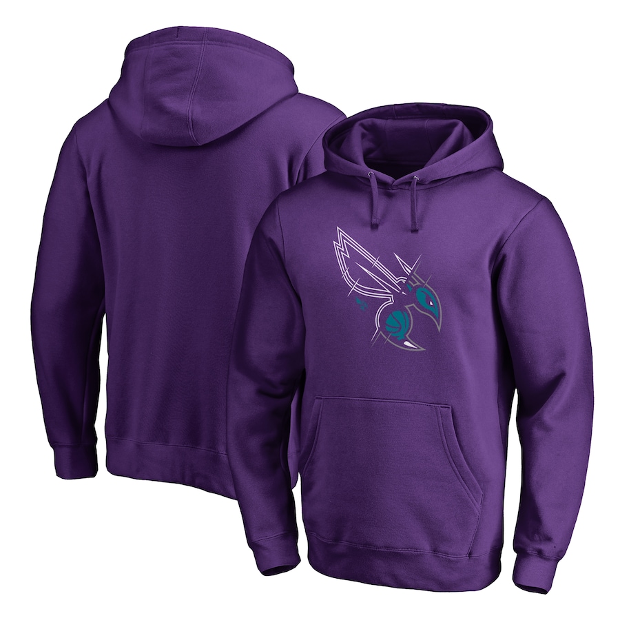 Men's Charlotte Hornets Purple X-Ray Pullover Hoodie Men's Charlotte Hornets Purple X-Ray Pullover Hoodie