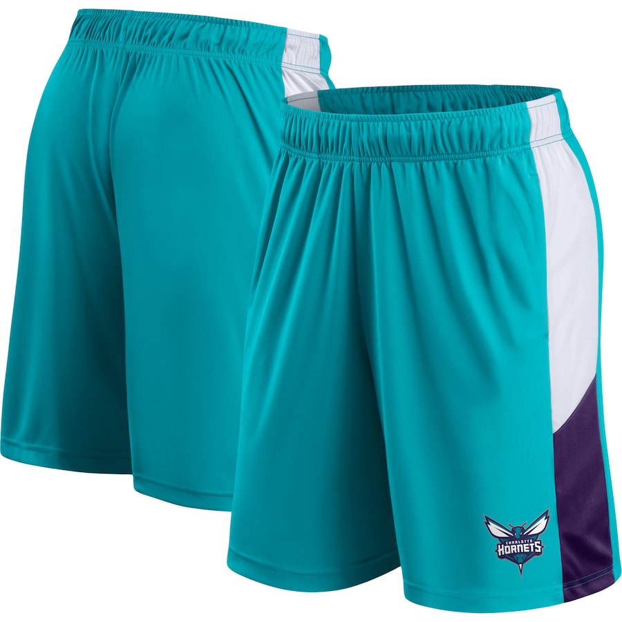 Men's Charlotte Hornets Teal Champion Rush Colorblock Performance Shorts Men's Charlotte Hornets Teal Champion Rush Colorblock Performance Shorts