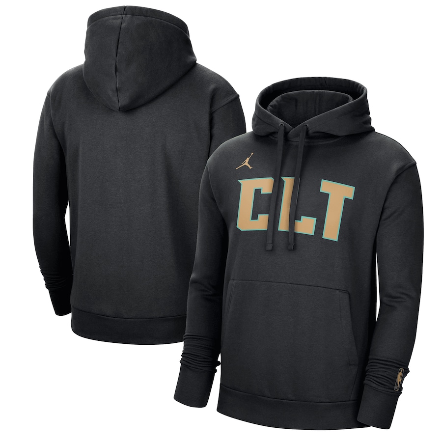 Men's Charlotte Hornets Jordan Brand Black 2022/23 City Edition Essential Pullover Hoodie Men's Charlotte Hornets Jordan Brand Black 2022/23 City Edition Essential Pullover Hoodie