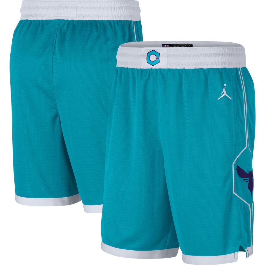 Men's Charlotte Hornets Jordan Brand Teal/ 2020/21 Association Edition Performance Swingman Shorts Men's Charlotte Hornets Jordan Brand Teal/ 2020/21 Association Edition Performance Swingman Shorts