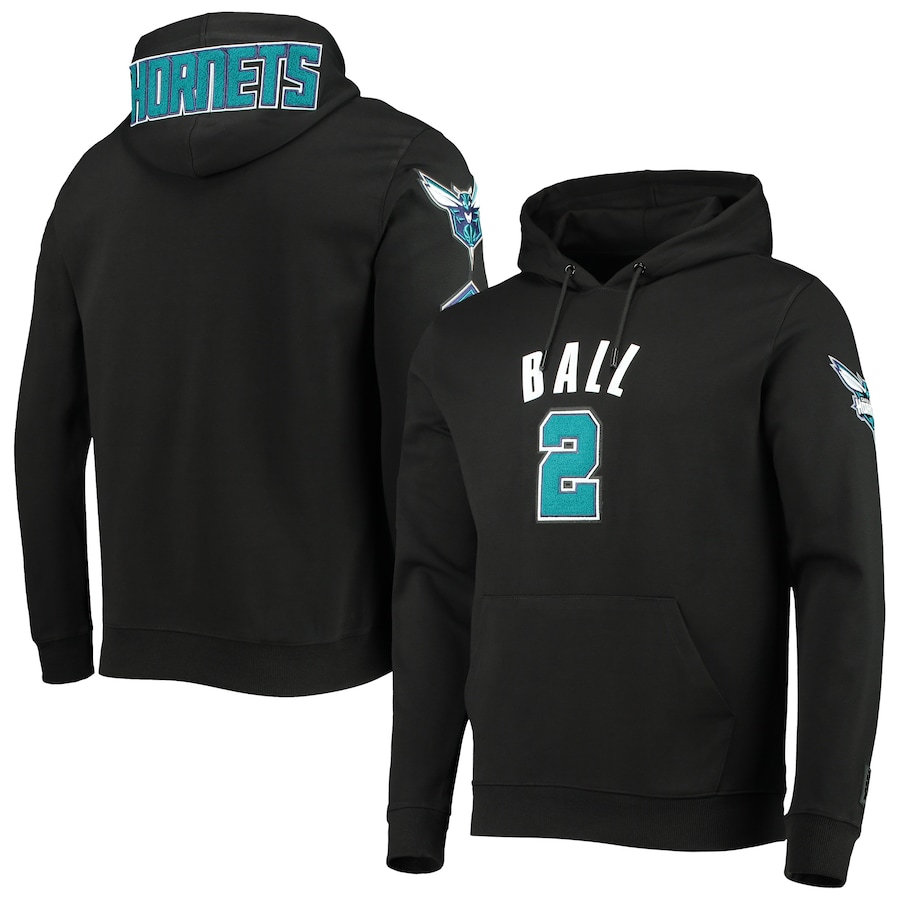 Men's Charlotte Hornets LaMelo Ball Pro Standard Black Team Player Pullover Hoodie