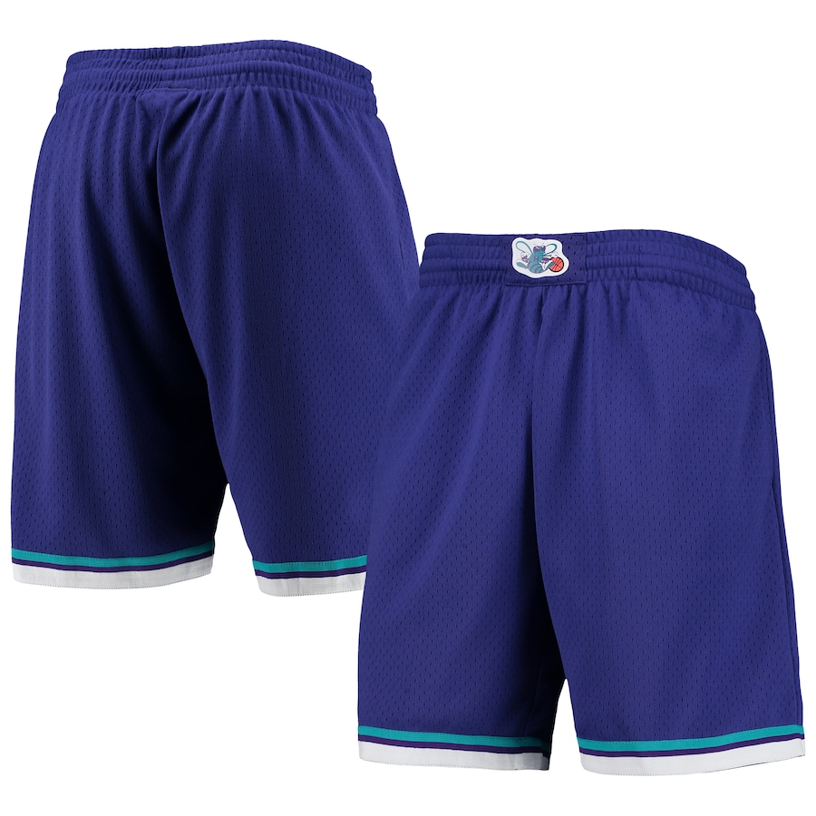Men's Charlotte Hornets Mitchell & Ness Purple 1994-95 Hardwood Classics Swingman Shorts Men's Charlotte Hornets Mitchell & Ness Purple 1994-95 Hardwood Classics Swingman Shorts