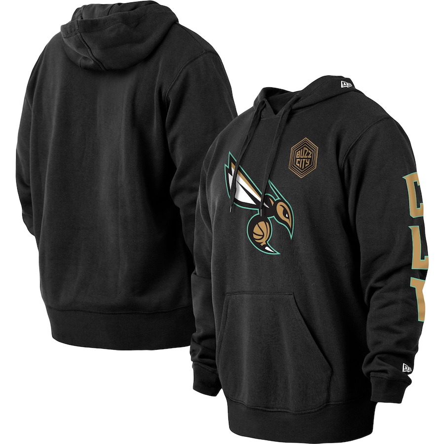 Men's Charlotte Hornets New Era Black 2022/23 City Edition Big & Tall Pullover Hoodie Men's Charlotte Hornets New Era Black 2022/23 City Edition Big & Tall Pullover Hoodie