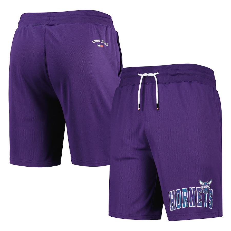 Men's Charlotte Hornets Tommy Jeans Purple Mike Mesh Basketball Shorts