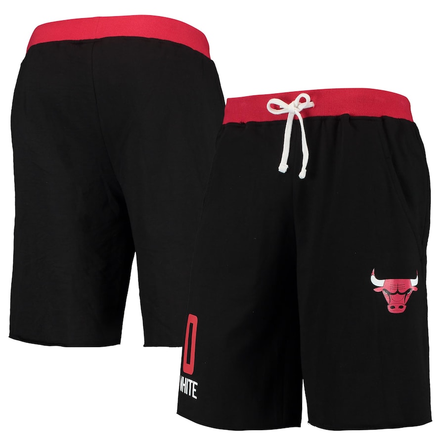 Men's Chicago Bulls Coby White Black Name & Number French Terry Shorts