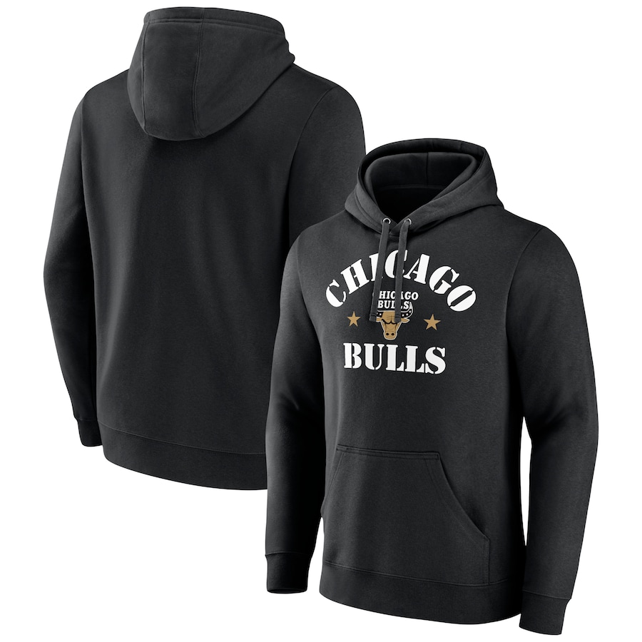 Men's Chicago Bulls Black 2022 Hoops For Troops Training Pullover Hoodie Men's Chicago Bulls Black 2022 Hoops For Troops Training Pullover Hoodie