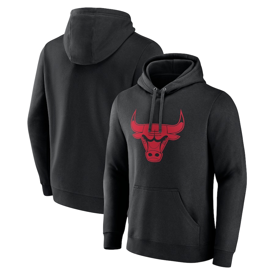Men's Chicago Bulls Black Taylor Team Logo Pullover Hoodie Men's Chicago Bulls Black Taylor Team Logo Pullover Hoodie