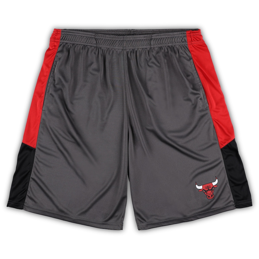 Men's Chicago Bulls Gray Big & Tall Shorts Men's Chicago Bulls Gray Big & Tall Shorts