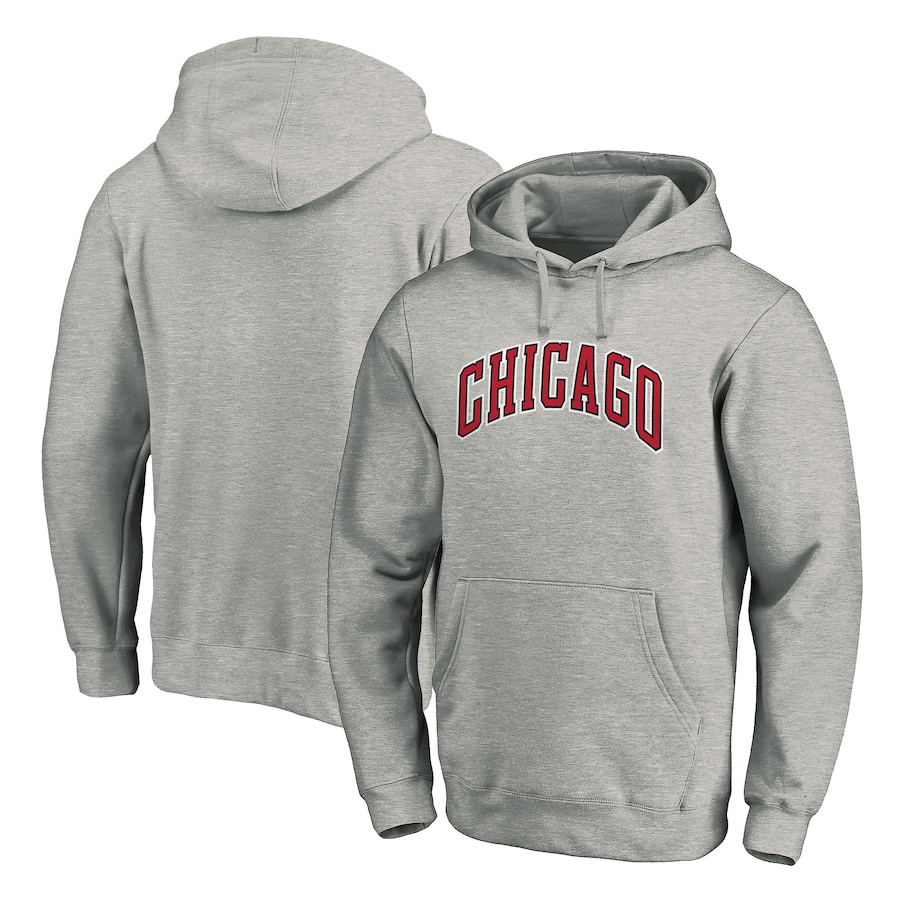 Men's Chicago Bulls Heathered Gray Alternate Logo Pullover Hoodie Men's Chicago Bulls Heathered Gray Alternate Logo Pullover Hoodie