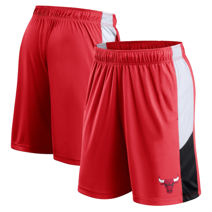 Men's Chicago Bulls Red Champion Rush Colorblock Performance Shorts Men's Chicago Bulls Red Champion Rush Colorblock Performance Shorts