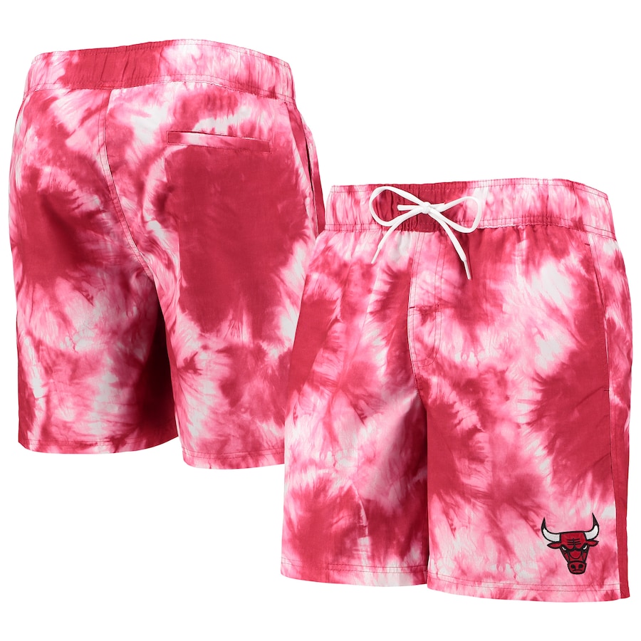 Men's Chicago Bulls G-III Sports by Carl Banks Red Splash Volley Swim Shorts