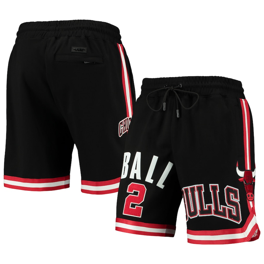 Men's Chicago Bulls Lonzo Ball Pro Standard Black Player Replica Shorts Men's Chicago Bulls Lonzo Ball Pro Standard Black Player Replica Shorts