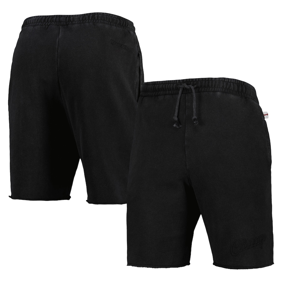 Men's Chicago Bulls Mitchell & Ness Black French Terry Tonal Fleece Shorts Men's Chicago Bulls Mitchell & Ness Black French Terry Tonal Fleece Shorts