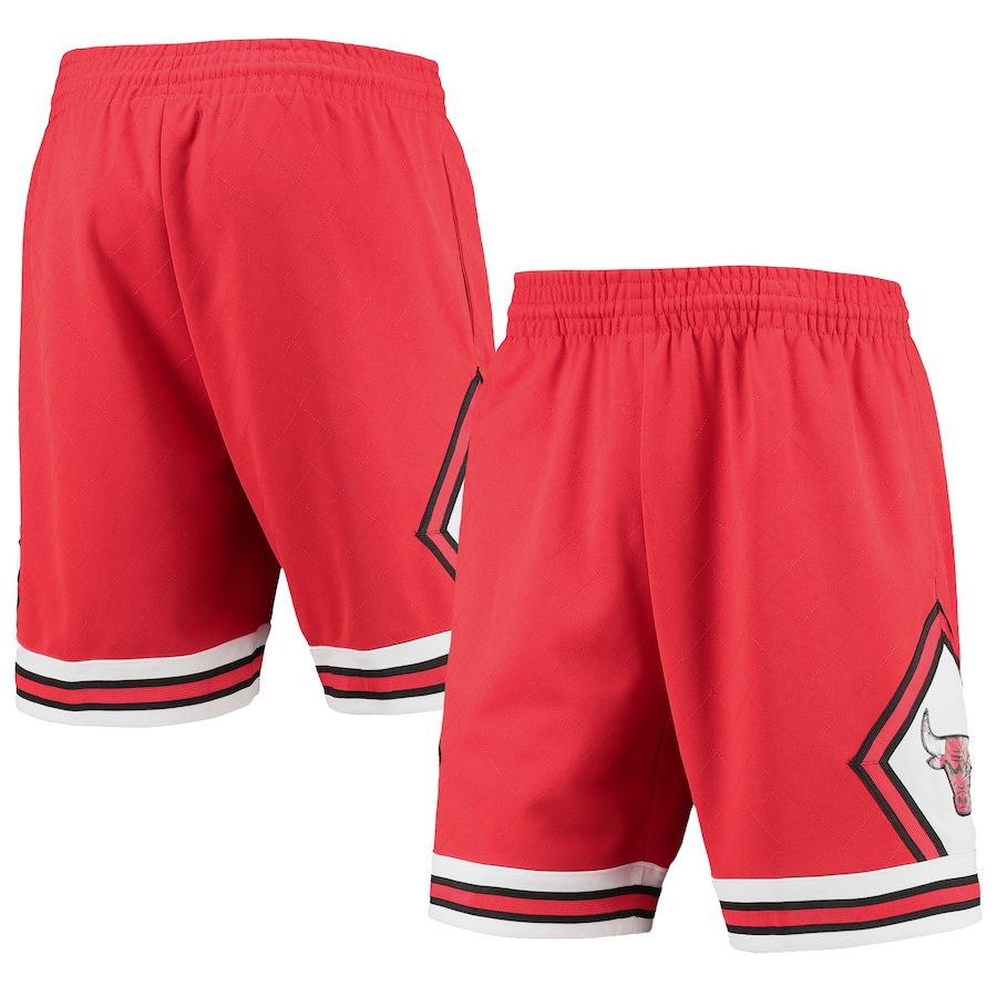 Men's Chicago Bulls Mitchell & Ness Red 1997 Hardwood Classics 75th Anniversary Swingman Shorts Men's Chicago Bulls Mitchell & Ness Red 1997 Hardwood Classics 75th Anniversary Swingman Shorts