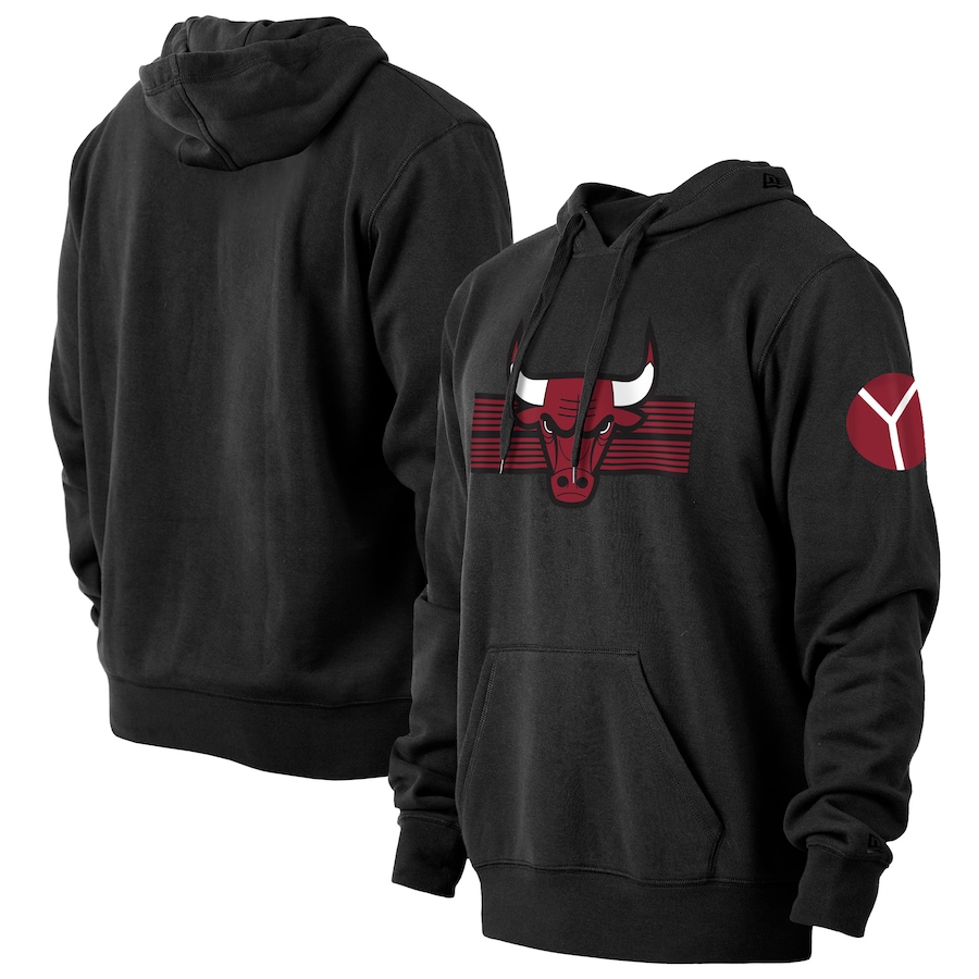 Men's Chicago Bulls New Era Black 2022/23 City Edition Big & Tall Pullover Hoodie Men's Chicago Bulls New Era Black 2022/23 City Edition Big & Tall Pullover Hoodie