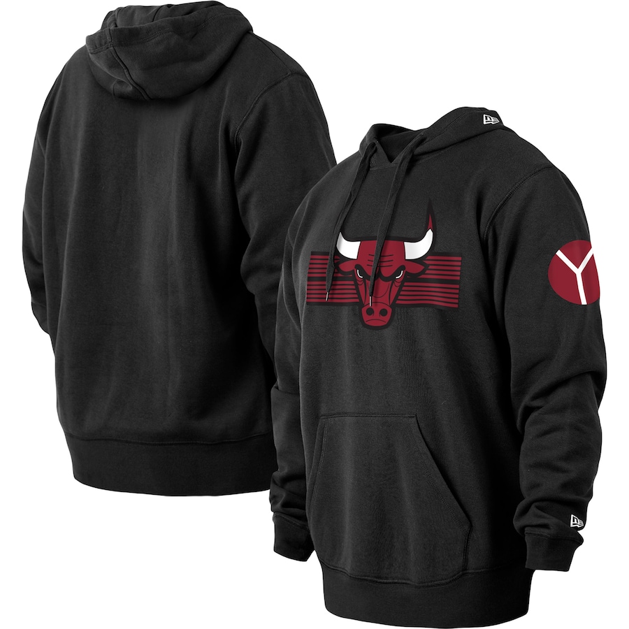 Men's Chicago Bulls New Era Black 2022/23 City Edition Big & Tall Pullover Hoodie Men's Chicago Bulls New Era Black 2022/23 City Edition Big & Tall Pullover Hoodie