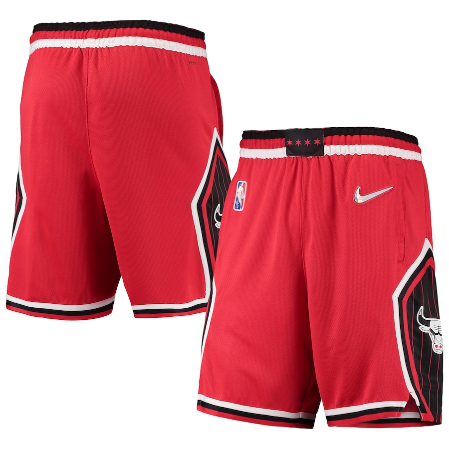 Men's Chicago Bulls NBA Red/Black 2021/22 City Edition Swingman Shorts Men's Chicago Bulls NBA Red/Black 2021/22 City Edition Swingman Shorts
