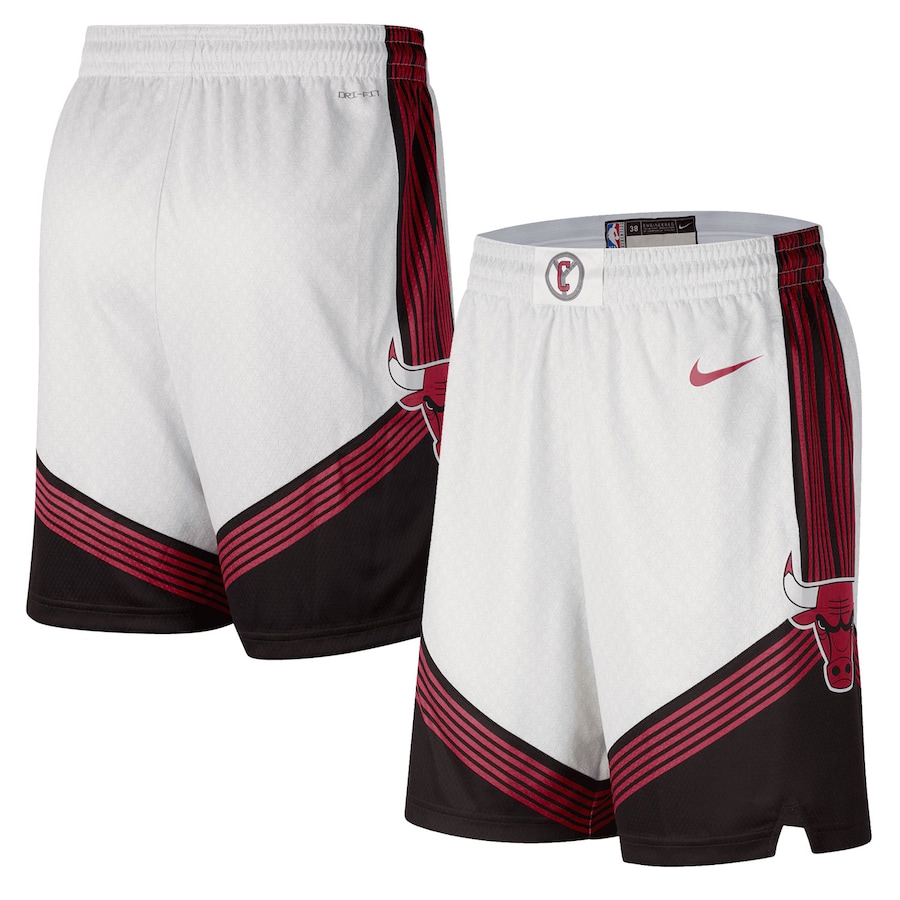 Men's Chicago Bulls NBA White 2022/23 City Edition Swingman Shorts Men's Chicago Bulls NBA White 2022/23 City Edition Swingman Shorts