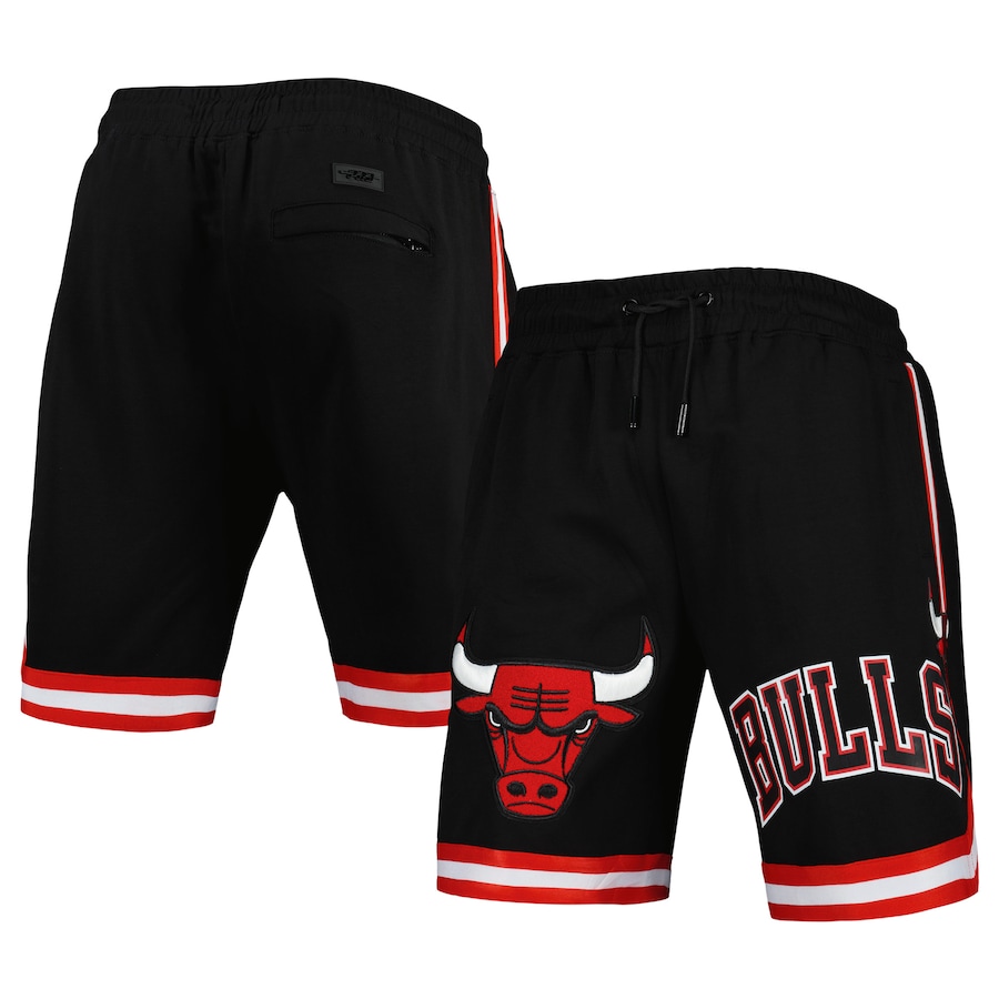 Men's Chicago Bulls Pro Standard Black Chenille Shorts Men's Chicago Bulls Pro Standard Black Chenille Shorts
