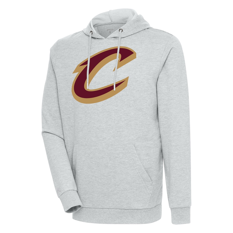 Men's Cleveland Cavaliers Antigua Heather Gray Action Pullover Hoodie Men's Cleveland Cavaliers Antigua Heather Gray Action Pullover Hoodie