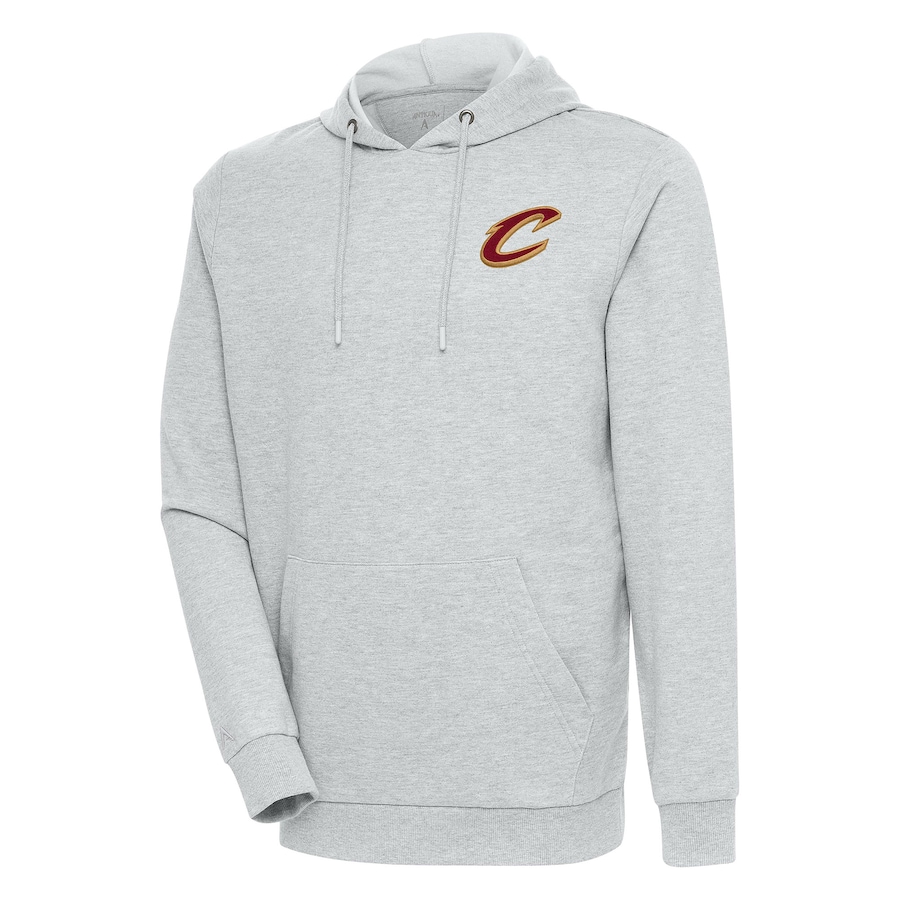 Men's Cleveland Cavaliers Antigua Heather Gray Action Pullover Hoodie Men's Cleveland Cavaliers Antigua Heather Gray Action Pullover Hoodie