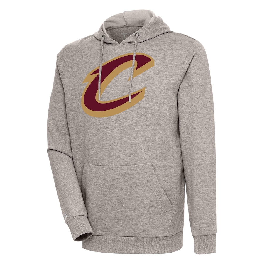 Men's Cleveland Cavaliers Antigua Oatmeal Action Pullover Hoodie Men's Cleveland Cavaliers Antigua Oatmeal Action Pullover Hoodie
