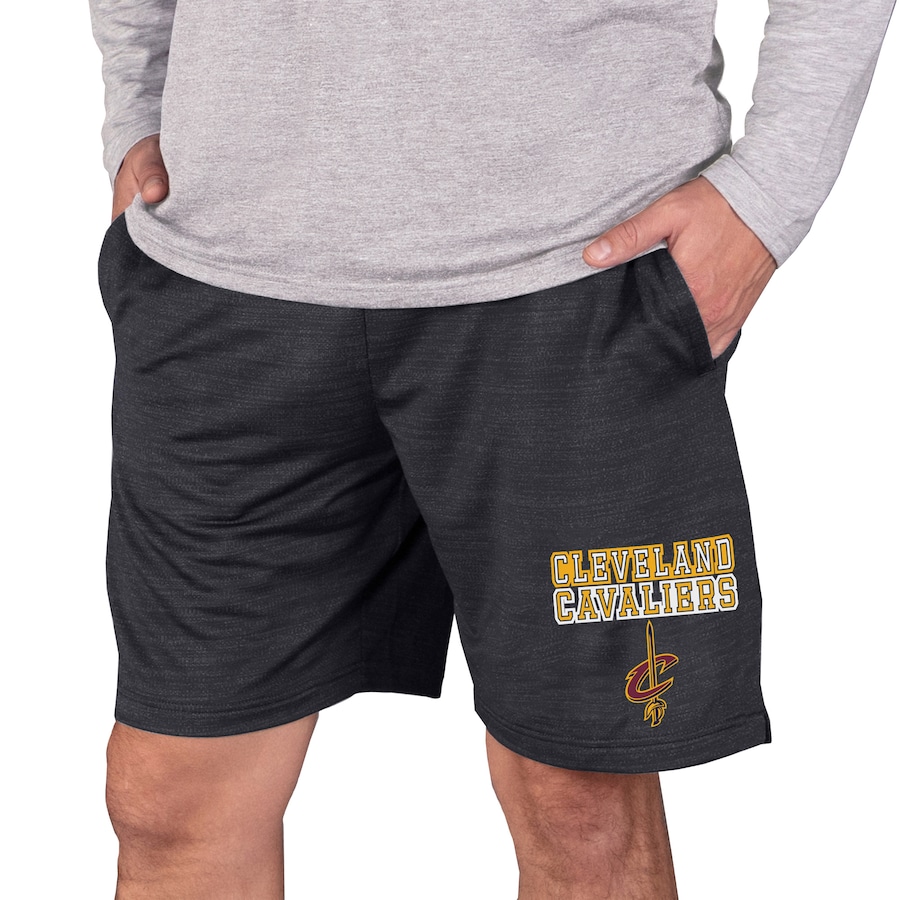 Men's Cleveland Cavaliers Concepts Sport Charcoal Bullseye Knit Jam Shorts Men's Cleveland Cavaliers Concepts Sport Charcoal Bullseye Knit Jam Shorts