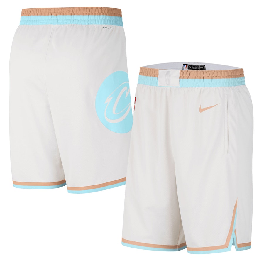 Men's Cleveland Cavaliers NBA White 2022/23 City Edition Swingman Shorts Men's Cleveland Cavaliers NBA White 2022/23 City Edition Swingman Shorts