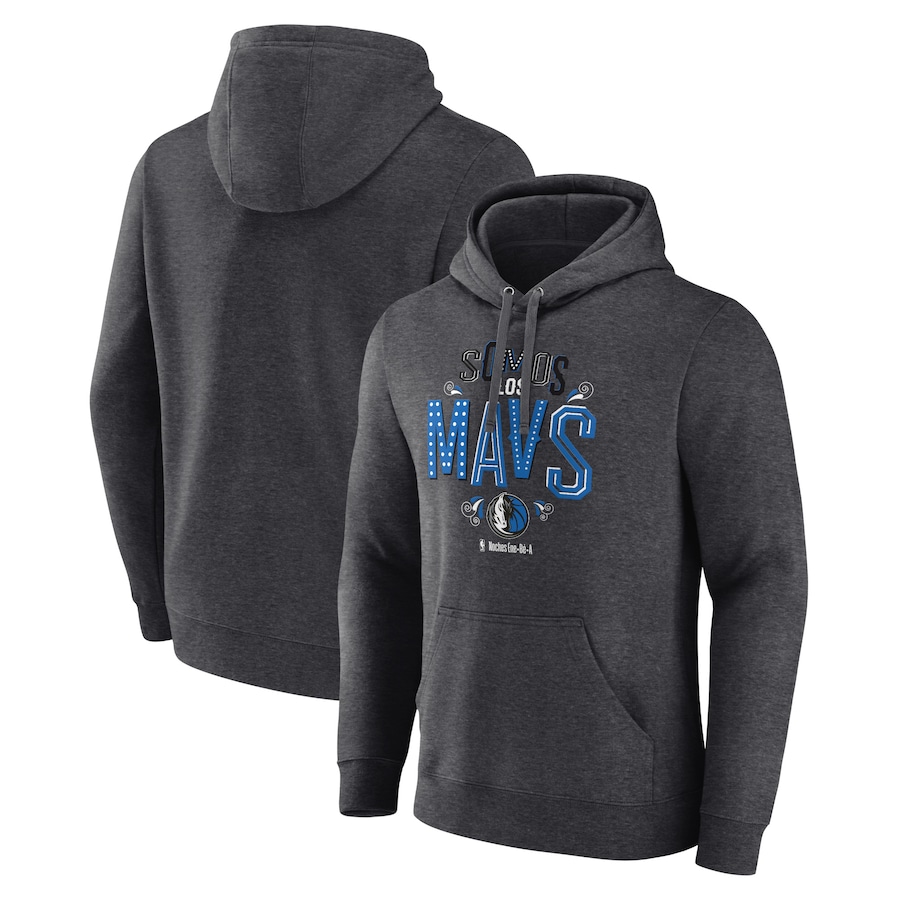 Men's Dallas Mavericks Charcoal Noches Ene-Be-A Pullover Hoodie Men's Dallas Mavericks Charcoal Noches Ene-Be-A Pullover Hoodie
