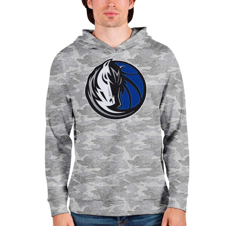 Men's Dallas Mavericks Antigua Camo Logo Absolute Pullover Hoodie Men's Dallas Mavericks Antigua Camo Logo Absolute Pullover Hoodie