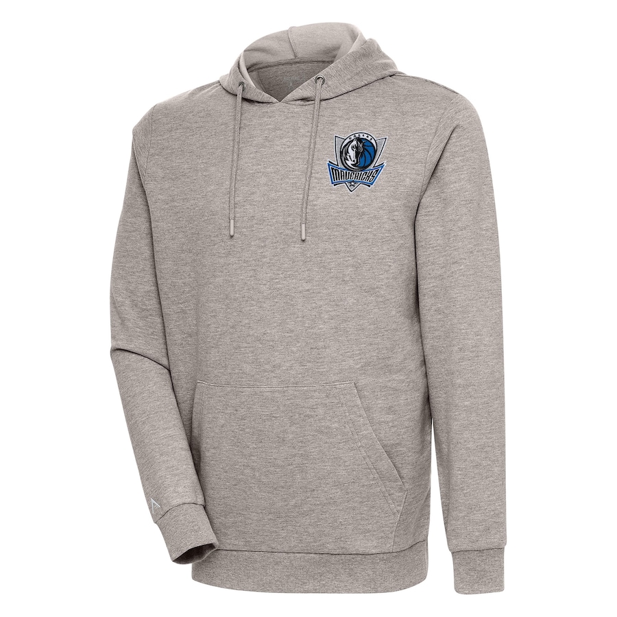 Men's Dallas Mavericks Antigua Oatmeal Action Pullover Hoodie Men's Dallas Mavericks Antigua Oatmeal Action Pullover Hoodie