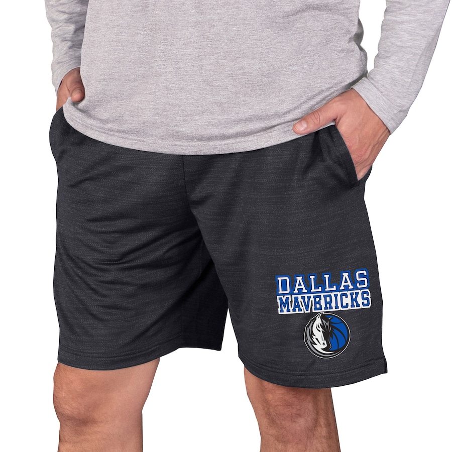Men's Dallas Mavericks Concepts Sport Charcoal Bullseye Knit Jam Shorts