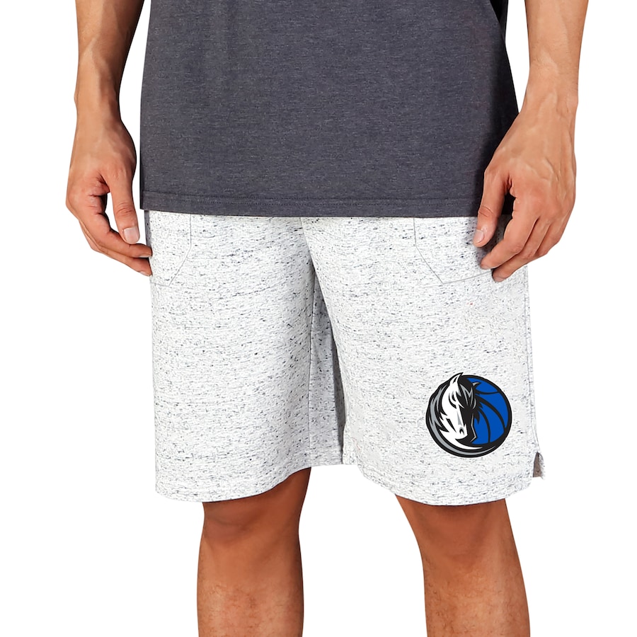 Men's Dallas Mavericks Concepts Sport White/Charcoal Throttle Knit Jam Shorts