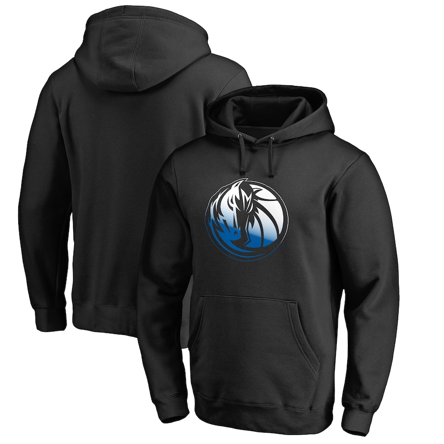 Men's Dallas Mavericks Black Gradient Logo Pullover Hoodie