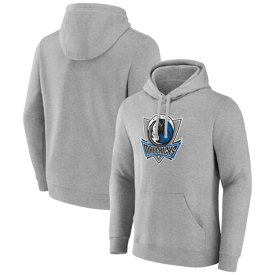 Men's Dallas Mavericks Gray Alternate Logo Pullover Hoodie Men's Dallas Mavericks Gray Alternate Logo Pullover Hoodie
