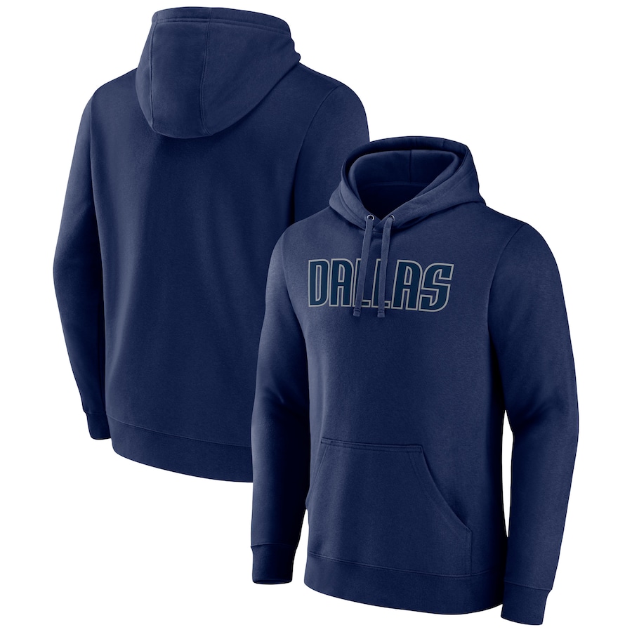 Men's Dallas Mavericks Navy Wordmark Team Pullover Hoodie Men's Dallas Mavericks Navy Wordmark Team Pullover Hoodie